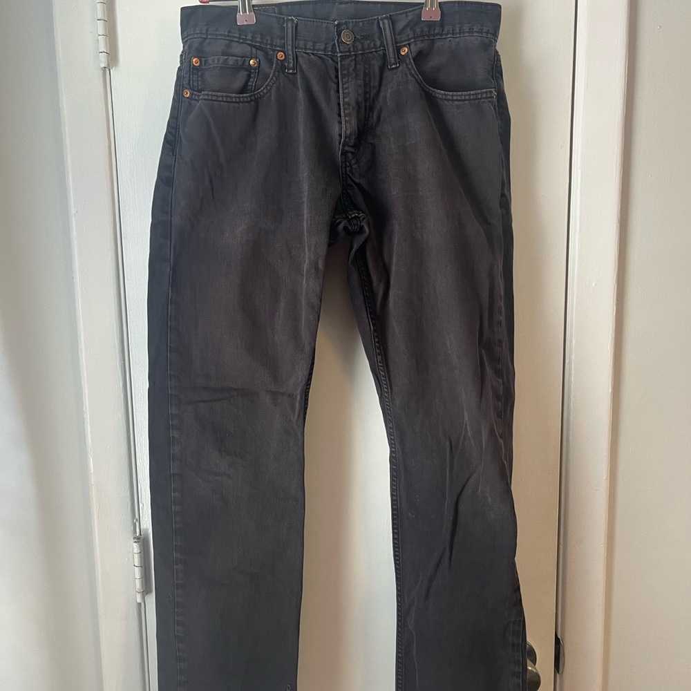 Levi's 514s Faded Black Straight Jeans